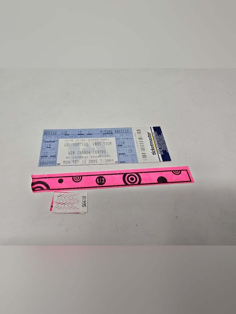 U2 Concert Stub Vintage Y2K Toronto Ticket + Wristband 2005 Vertigo Tour ACC